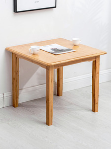 加厚全楠竹方桌正方形简约早餐桌简易的小饭桌家用实木桌四方桌子