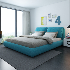 布艺床可拆洗榻榻米储物床小户型主卧软床简约现代1.8米双人床