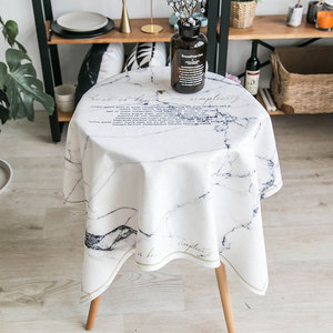 防水ins北欧桌布正方形圆桌桌布小圆形茶几餐桌布床头柜盖布台布