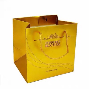 费列罗巧克力大 中 小号手提礼品袋子盒子包装袋结婚金色原装礼袋