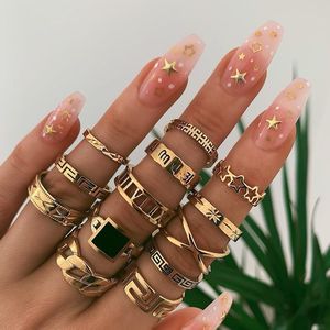 Finger Rings Set Women Knuckle Rings Female Jewelry 戒指套装