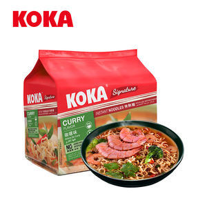 新加坡KOKA进口方便面干捞面泡面快熟面速食速食泡面辣味85g*5包
