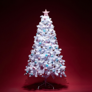 老丈人白色圣诞树套餐1.2m1.5m1.8m圣诞节场景装饰豪华加密圣诞树