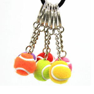 羊毛毡绒毛迷你仿真小网球挂件-钥匙扣-运动包挂件纪念品赠礼品