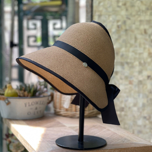日本防晒草帽女夏天度假沙滩帽空顶遮阳帽可折叠防紫外线太阳帽子