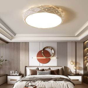 2024年新款卧室灯浪漫led菠萝圆形客厅简约现代无极调光吸顶灯具