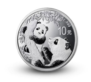 2021年熊猫银币 30克银猫纪念币 币钱收藏银行正品纯银999