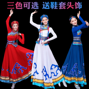 2019年春季新款少数民族蒙古族服装女内蒙鸿雁成人表演服演出服饰