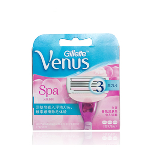 吉列维纳斯女士剃毛刀头3枚 venus娇点3层肥皂刀片通用白茶沁泉微