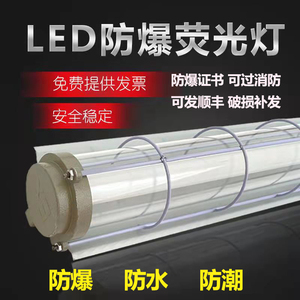 LED防爆灯t8荧光灯隔爆型Ex国标单管应急双管1.2米36瓦三防支架灯
