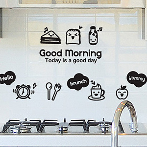 厨房餐厅创意装饰墙贴纸蛋糕面包早餐店烘焙坊装饰橱柜冰箱瓷砖贴