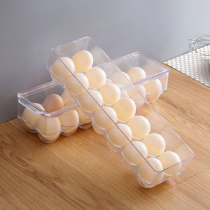 双开门冰箱侧门鸡蛋收纳盒鸡蛋架托食物保鲜盒 鸡蛋托冰箱装蛋盒