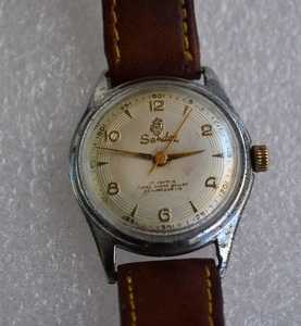 二手早期瑞士老表古董机械手表 山度士古董手表男士手卷手动机械