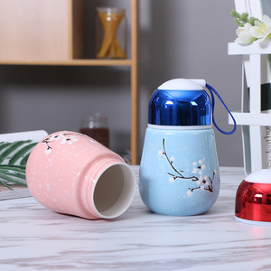 新年杯陶瓷个性公司活动定制促销居家用品随手创意雪梅马克灯泡杯