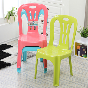 儿童塑料椅子现代简约加厚大号家用凳子幼儿园成人无扶手靠背椅