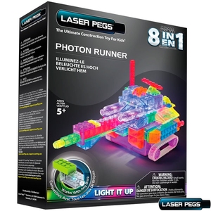 LASER PEGS镭射派3D立体幻彩发光拼插电子积木8合1photon runner