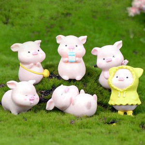 微景观花盆小饰品创意摄影手工制作小动物可爱小猪发财猪蛋糕装饰