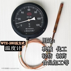 WTZ- 280压力式温度计测油温测水温工业锅炉浴室水温表指针温度表