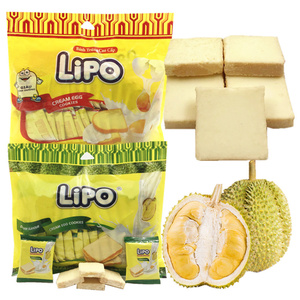 越南面包干榴莲味饼干进口正品Lipo原味鸡蛋奶油办公室零食大袋装