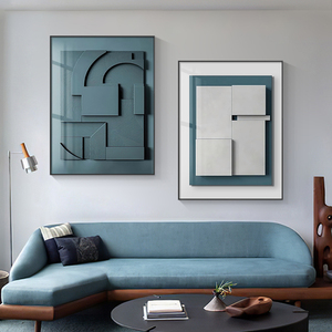 意式装饰画极简主义几何抽象客厅沙发背景墙挂画现代简约北欧壁画
