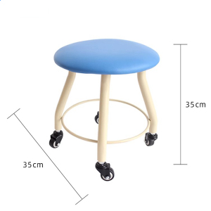 儿童PT凳护士圆板凳带轮滑轮凳矮凳医生坐椅治疗师康复训练器材