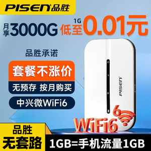 品胜2024新款随身wifi移动无线wilf6网络网卡无限速wi-fi三网通4G流量官方旗舰店车载租房路由器免插卡3251