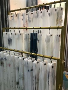 窗帘吊卡展示架纺织品挂样面料样布展示架家纺布艺样品展会被子架