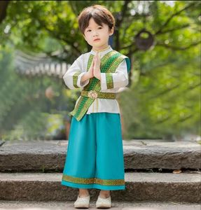 云南傣族服装男童少数民族汉服异域风情泰国服饰西双版纳演出服