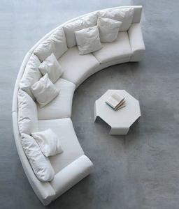 北欧半圆形弧形沙发设计师简约现代免洗大堂环形创意组合转角沙发