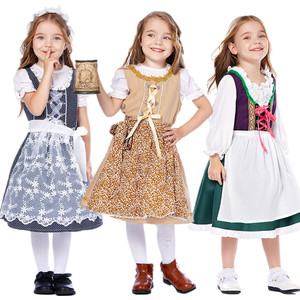 女童德国巴伐利亚传统民族服饰 六一节儿童慕尼黑啤酒节表演服