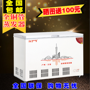 广州三龙冷柜BD/BG-193顶盖门单温冷冻冷藏冰柜卧式饮料雪糕柜
