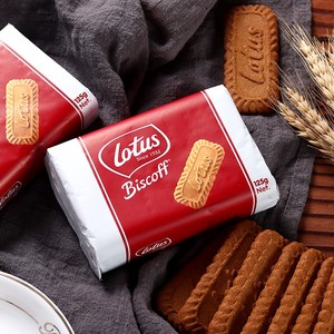 比利时进口Lotus和情缤咖时焦糖饼干125g非独立包装咖啡伴侣甜点