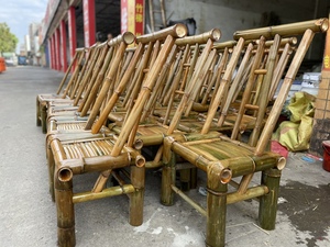 竹椅子靠背椅手工老式竹编藤椅子家用阳台休闲怀旧田园竹椅子