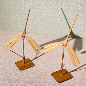 平衡竹蜻蜓竹制工艺品摆件幼儿园装饰怀旧创意儿童玩具悬浮重力鸟