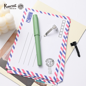 德国 KAWECO PERKEO专用笔夹金属雕刻银色黑色八角形笔插钢笔可用