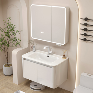 浴室柜组合卫生间小户型陶瓷一体洗手盆洗脸池洗簌台蜂窝铝卫浴柜
