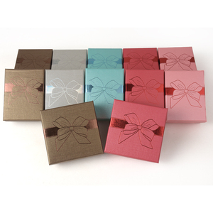 三件套套装盒首饰包装收纳礼品盒对戒指耳钉耳环挂件包装盒红棕色