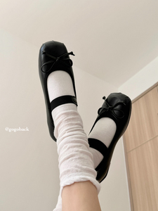 gogoback芭蕾风皮鞋少女感单鞋超软休闲舒适简约百搭一脚蹬平底鞋