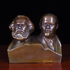 家居摆件人物雕塑饰品纯铜伟人像马克思列宁半身像马列主义铜雕像