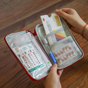 随身便携药品收纳包口包罩消毒急救用品学生小医药包儿童防疫包