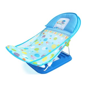 婴儿洗澡座椅 新生儿沐浴兜轻便可折叠宝宝沐浴椅可调节浴网椅子