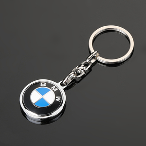 适用于宝马任何车型圆形金属汽车钥匙扣挂件钥匙链装饰赠送小礼品
