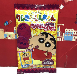 临期清仓日本进口富露达蜡笔小新版葡萄味软糖10g儿童搞怪糖果