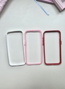 二合一手机壳边框单拍链接，红色白色和粉色框