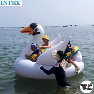 intex正品加厚1-3人大号白天鹅坐骑儿童泳池动物座骑情侣摄影浮排