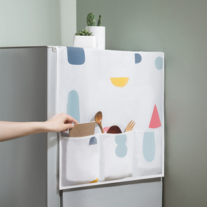 冰箱盖布单双开门冰柜防尘罩滚筒式洗衣机盖巾对开门布艺罩子家用
