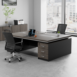 老板桌椅组合办公桌两人财务电脑桌子一体双人位面对面经理室现代