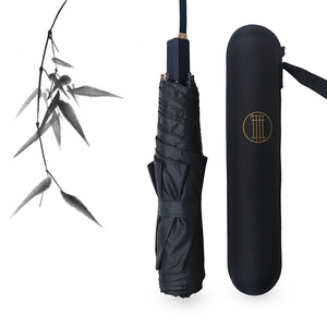 157克超轻日本素色黑胶铅笔伞晴雨两用折叠太阳伞女防晒防紫外线