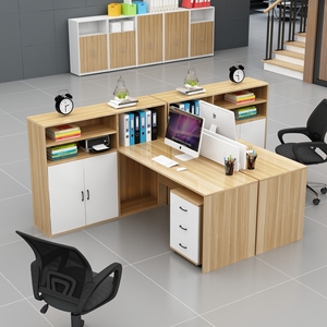 简约现代办公桌椅组合办公室职员员工电脑桌财务室单人文员办工桌