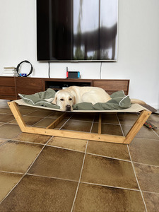 狗窝狗床宠物实木床架防水防尿四季通用可拆洗大型犬狗沙发狗床垫